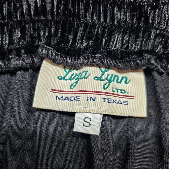 Vintage Liza Lynn Velvet Skirt Womens Large Black 90s Maxi Whimsigoth Fairy Boho - Picture 8 of 8